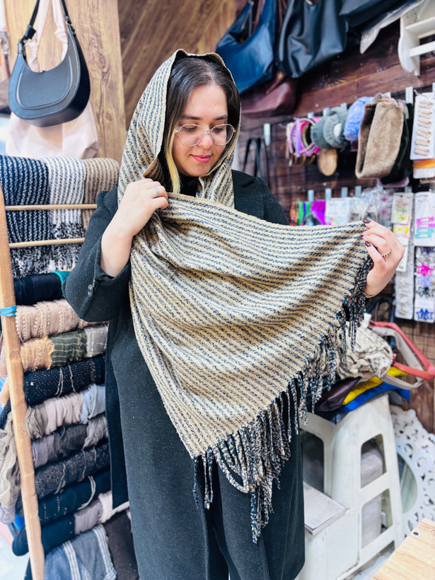 شال موهر پنبه ای عربی طرحدار
